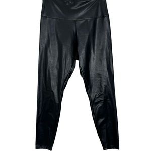 High Rise Faux Leather Latex Leggings